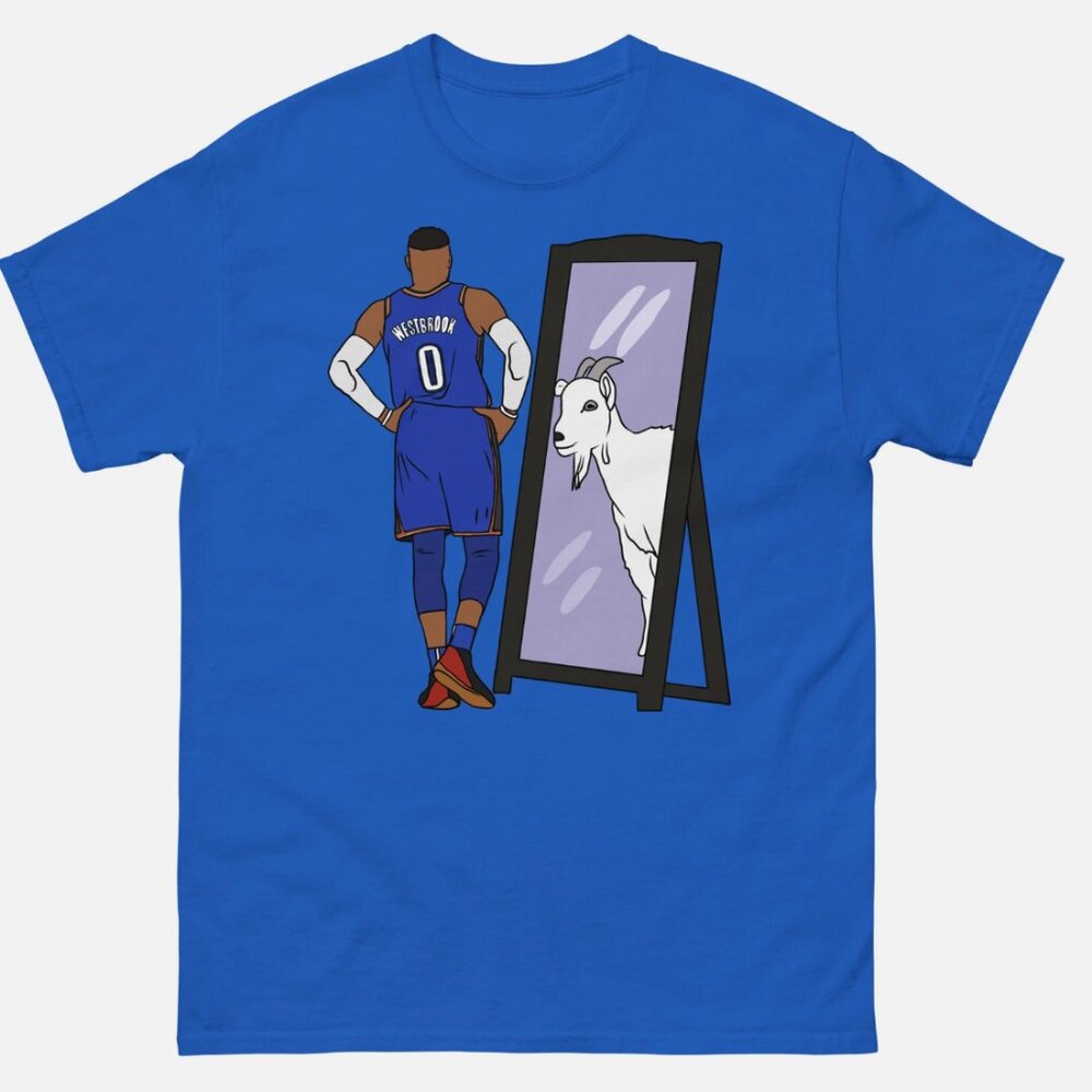 NEW Russell Westbrook Mirror GOAT Basketball T-Shirt